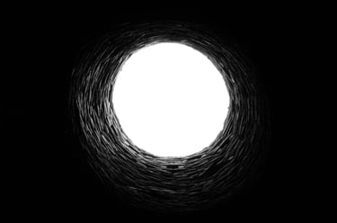 a light at the end of a tunnel