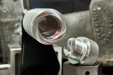 machined aluminum screw-off cap