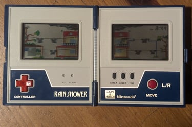 Jeu Game and Watch Rain Shower de Nintendo avec écran polarisant neuf.