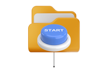 a folder and a start button