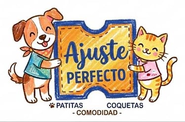 ilustracion de un perro y gato en ajuste perfecto