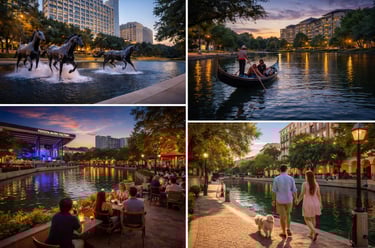 Panel of images showing the Las Colinas ultrasound training  campus.