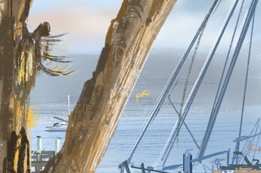 Krysna Harbour - digital postcard