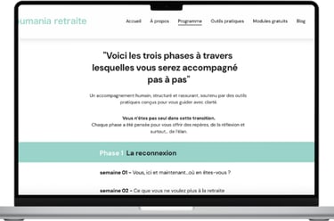 site internet humania retraite sur ordinateur