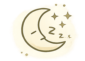 Illustration qui représente le sommeil chez les enfant