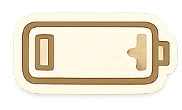 Illustration qui représente une batterie faible