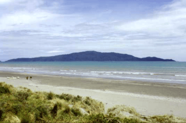 image of Looking across Waikanae Beach to Kapiti Island