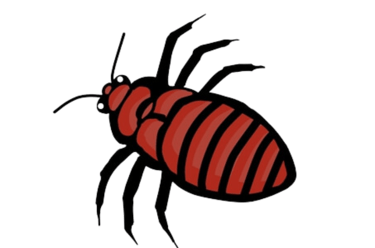 animated bed bug facing left