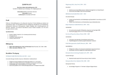 Lebenslauf moderner Stil von Jörg Grube