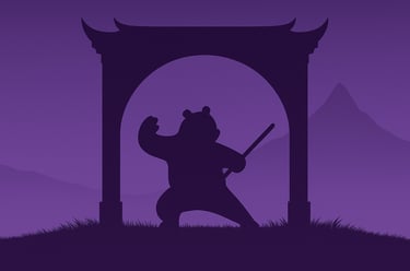 Kung Fu Panda silhouette fanart used for analysis in a writing masterclass