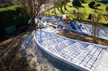 Pose de pavé granit Fondettes