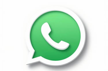 Official WhatsApp messenger logo featuring a white telephone icon in a green speech bubble.
