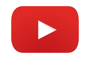 Logo officiel de YouTube : rectangle rouge aux coins arrondis, bouton de lecture "Play" blanc centré