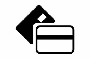 a credit card with a credit card and a credit card