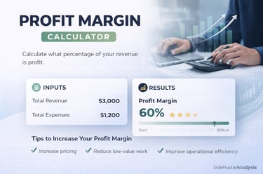 side hustle profit margin calculator 