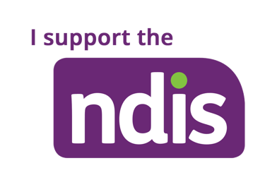 text saying "I Support The NDIS"