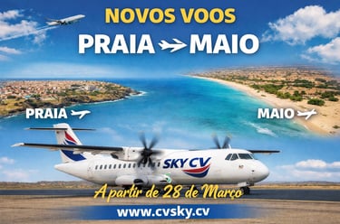 Voo interno de Praia para Maio