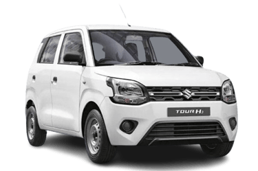 a white suzuki wagon with a white car