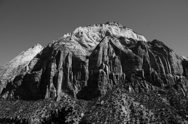 Mountain View landscape in Zion National Park, Utah