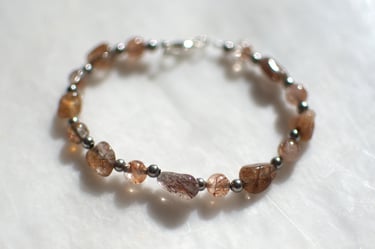 Copper Rutilated Quartz bracelet