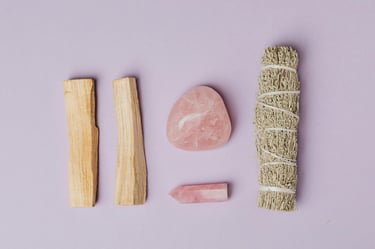Rose Quartz, Palo Santo, & Sage Smudge Stick