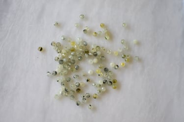 Prehnite faceted beads