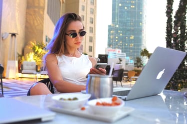 Hot Girl Laptop Professional Tech