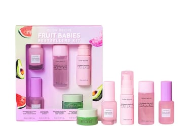 a variety of fruity baby shower products including a fruity baby shower