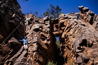 Group in Morialta Conservation Park. Team experiences in Australia's great outdoors.