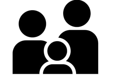 pictogramme d'une famille pour représenter l'unissons de l'artisan menuisier en Vendée