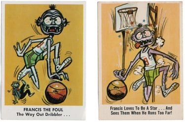 Francis The Foul Weird Ohs Basketball Cards 