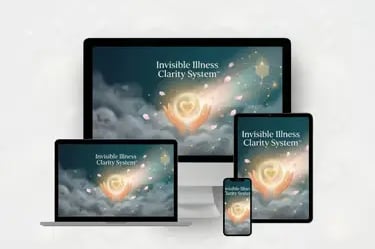 Invisible Illness Clarity System displayed on a laptop, desktop, tablet, and smartphone.
