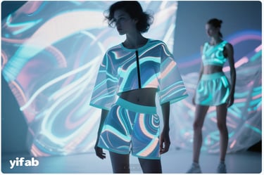 Interactive light-sensitive garment for summer