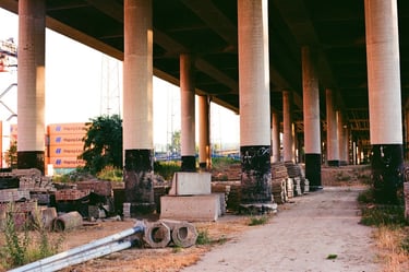 wharf captured on color analog film
