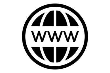 World wide web icon with link to /website page 