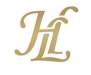 Elegant gold cursive HL monogram logo for a luxury brand or business.