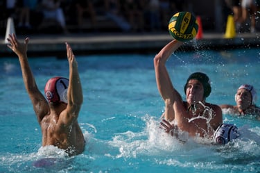 Flynn Guenther Mira Costa Water Polo against PV High School