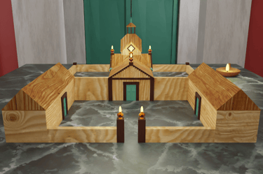 Digital model of a reconstruction of the Romano-Celtic Temple at Harlow