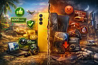 Uma comparação entre um smartphone de alto desempenho com bateria de 6000mAh