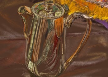 Digital drawing series: Coffee pot 3