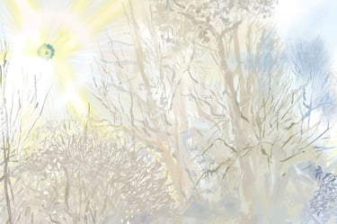 Digital drawing: Foggy morning