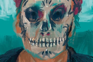 Original digital postcard. Catrina selfie.