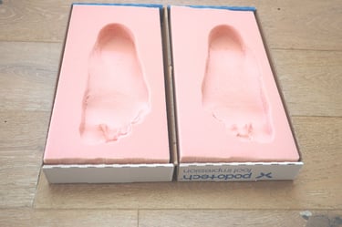 a pair of foot impressions