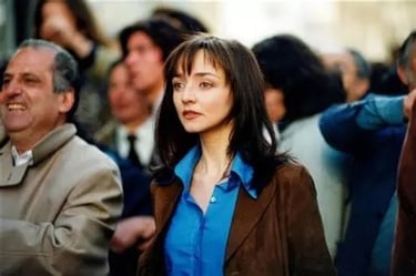 image from the film showing Maria de Medeiros, actress and director