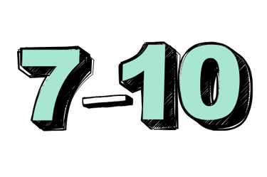a number seven and ten