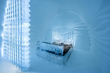 An Icehotell in Lapland, FInland. 