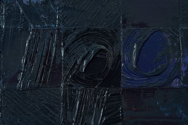 Detail Donker Fragment uit schilderij Kutkunst van Henk Tieten