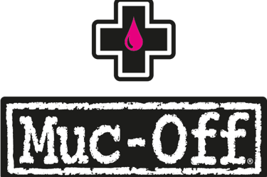 Logo de la marque muc off, une marque de produits d'entretien