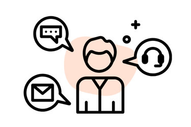 online wine delivery support icon