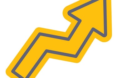 An upward tick representing increased life satisfaction